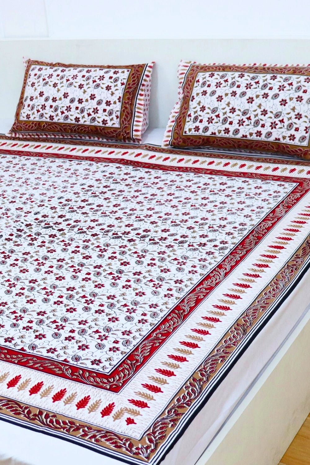 Kalamkari Cotton Bedsheets for Double Bed