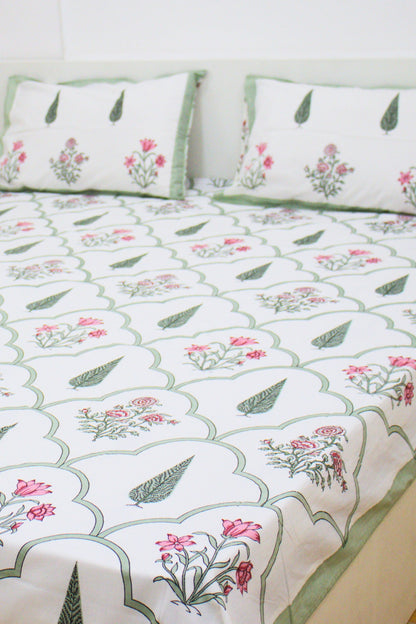 Pankhudi  Handblock  Bedsheet King Size