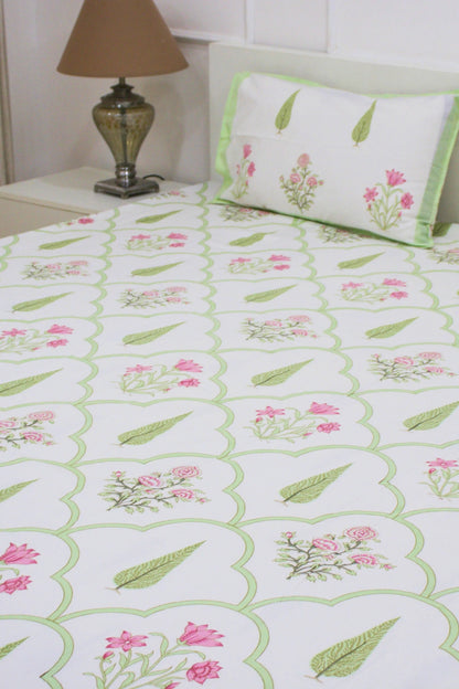 Pankhudi  Handblock  Bedsheet for King Size.