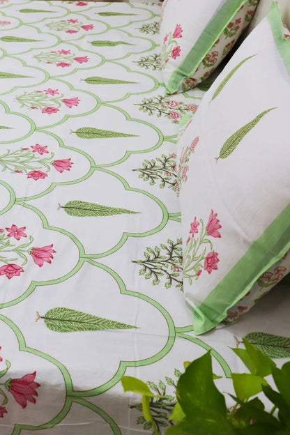 Pankhudi  Handblock  Bedsheet for King Size.