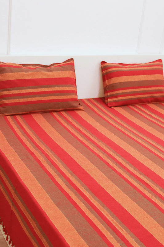 Handloom Cotton Bedsheet for king size bed