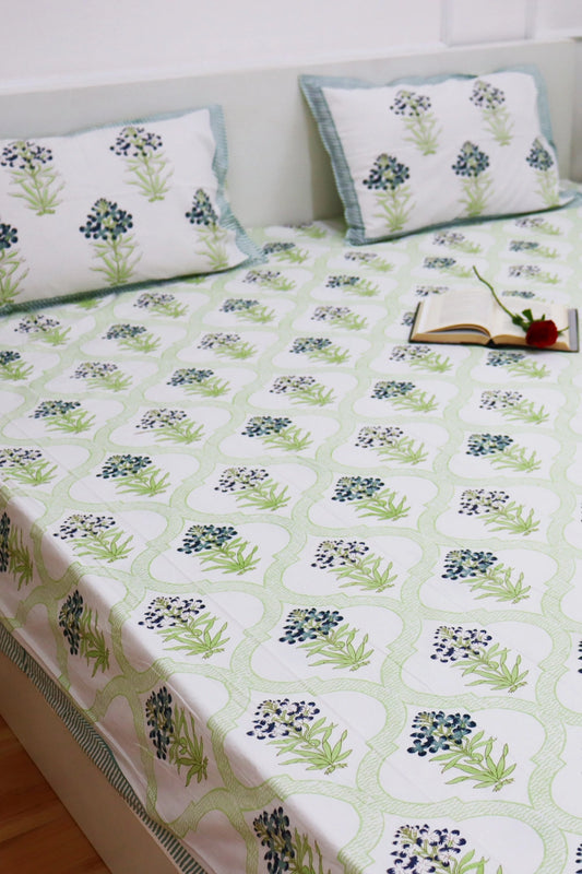 Bagicha Handprinted Bedsheet for king Size