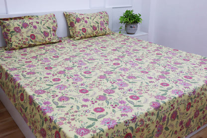 Utsav Bedsheet with Two Reversible Pillow Covers