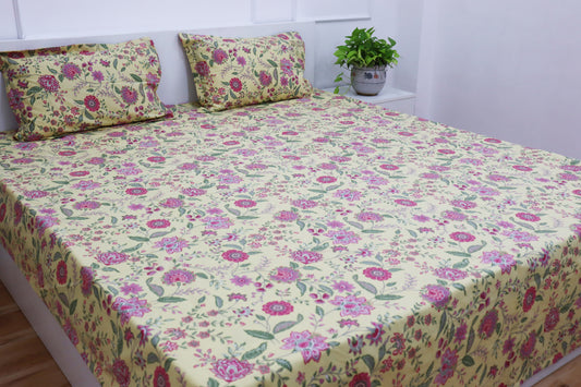 Utsav Bedsheet with Two Reversible Pillow Covers