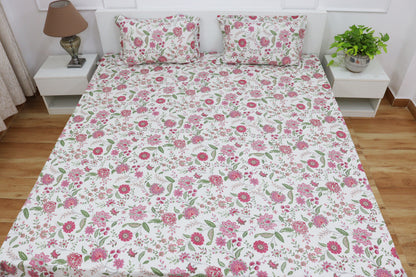 Utsav Bedsheet with Two Reversible Pillow Covers