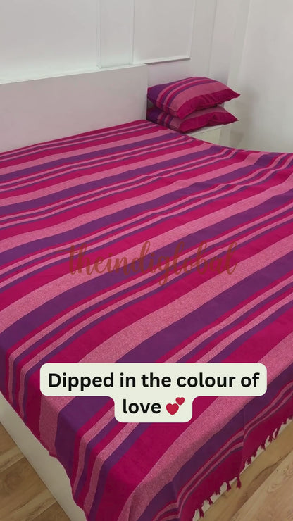 Handloom Cotton king size Bedsheet